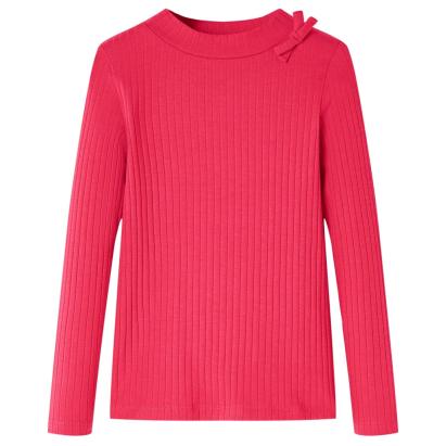 Tricou pentru copii cu mâneci lungi, roz aprins, 92 GartenMobel Dekor