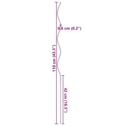 Spirale pentru suport plante, 20 buc., 110 cm, oțel galvanizat GartenMobel Dekor