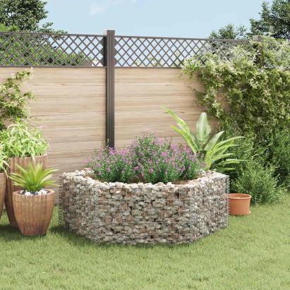 Strat înălțat gabion hexagonal, 160 x 140 x 50 cm GartenMobel Dekor