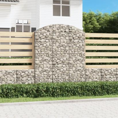 Coș gabion arcuit, 150x30x180/200 cm, fier galvanizat GartenMobel Dekor