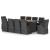 Set mobilier de exterior cu perne, 11 piese, negru, poliratan GartenMobel Dekor