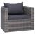 Set mobilier de grădină cu perne, 9 piese, gri, poliratan GartenMobel Dekor