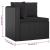 Set mobilier de grădină cu perne, 9 piese, negru, poliratan GartenMobel Dekor