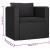 Set mobilier de grădină cu perne, 9 piese, negru, poliratan GartenMobel Dekor