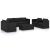 Set mobilier de grădină cu perne, 9 piese, negru, poliratan GartenMobel Dekor