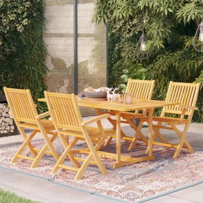 Set mobilier de grădină, 5 piese, lemn masiv de tec GartenMobel Dekor