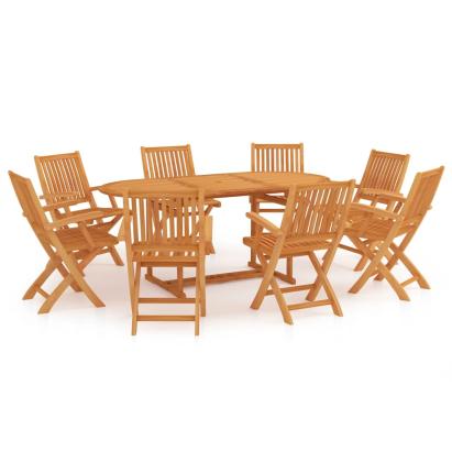 Set mobilier de grădină, 9 piese, lemn masiv de tec GartenMobel Dekor