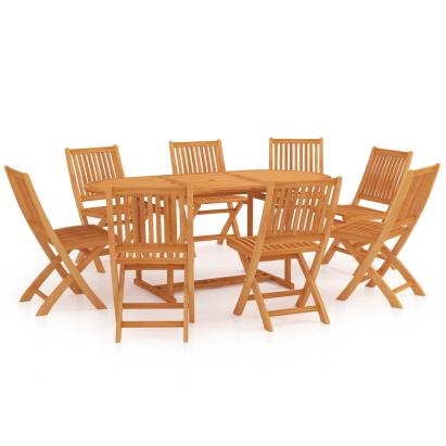 Set mobilier de grădină, 9 piese, lemn masiv de tec GartenMobel Dekor