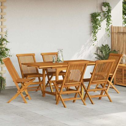 Set mobilier grădină, 7 piese, lemn masiv de tec GartenMobel Dekor
