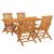 Set mobilier de grădină, 5 piese, lemn masiv de tec GartenMobel Dekor