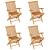Set mobilier de grădină, 5 piese, lemn masiv de tec GartenMobel Dekor