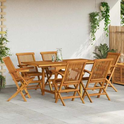 Set mobilier grădină, 7 piese, lemn masiv de tec GartenMobel Dekor