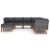 Set mobilier de grădină cu perne, 9 piese, gri, poliratan GartenMobel Dekor