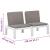 Set mobilier de grădină cu perne, 4 piese, alb, plastic GartenMobel Dekor
