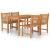 Set de mobilier de grădină cu 5 piese, 140x80 cm, lemn masiv de tec GartenMobel Dekor