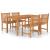 Set de mobilier de grădină cu 5 piese, 160x80 cm, lemn masiv de tec GartenMobel Dekor