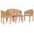 Set mobilier grădină tip banană, 4 piese, lemn masiv de tec GartenMobel Dekor