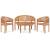 Set mobilier grădină tip banană, 4 piese, lemn masiv de tec GartenMobel Dekor