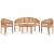 Set mobilier grădină tip banană, 4 piese, lemn masiv de tec GartenMobel Dekor