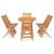 Set mobilier de exterior pliabil, 9 piese, lemn masiv de tec GartenMobel Dekor