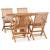 Set mobilier de exterior pliabil, 5 piese, lemn masiv de tec GartenMobel Dekor