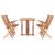 Set mobilier de exterior pliabil, 5 piese, lemn masiv de tec GartenMobel Dekor