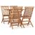 Set mobilier de exterior pliabil, 5 piese, lemn masiv de tec GartenMobel Dekor