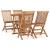 Set mobilier de exterior pliabil, 5 piese, lemn masiv de tec GartenMobel Dekor