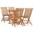 Set mobilier de exterior pliabil, 5 piese, lemn masiv de tec GartenMobel Dekor