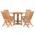 Set mobilier de exterior pliabil, 5 piese, lemn masiv de tec GartenMobel Dekor
