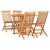 Set mobilier de exterior pliabil, 5 piese, lemn masiv de tec GartenMobel Dekor