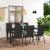 Set mobilier de grădină, 7 piese, negru GartenMobel Dekor