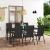 Set mobilier de grădină, 7 piese, negru GartenMobel Dekor