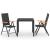 Set mobilier de grădină, 3 piese, negru și maro GartenMobel Dekor
