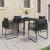 Set mobilier de grădină, 5 piese, negru, ratan PVC GartenMobel Dekor