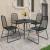 Set mobilier de grădină, 5 piese, negru, ratan PVC GartenMobel Dekor