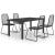 Set mobilier de grădină, 5 piese, negru, ratan PVC GartenMobel Dekor