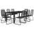 Set mobilier de grădină, 9 piese, negru, ratan PVC GartenMobel Dekor