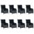 Set mobilier exterior cu perne, 9 piese, gri închis, poliratan GartenMobel Dekor