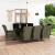 Set mobilier de exterior cu perne, 9 piese, maro, poliratan GartenMobel Dekor