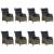 Set mobilier de exterior cu perne, 9 piese, maro, poliratan GartenMobel Dekor