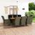 Set mobilier de exterior cu perne, 9 piese, maro, poliratan GartenMobel Dekor