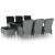 Set mobilier exterior cu perne, 9 piese, gri deschis, poliratan GartenMobel Dekor