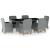 Set mobilier de exterior cu perne,7 piese,gri deschis,poliratan GartenMobel Dekor