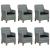 Set mobilier de exterior cu perne,7 piese,gri deschis,poliratan GartenMobel Dekor