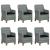Set mobilier de exterior cu perne,9 piese,gri deschis,poliratan GartenMobel Dekor