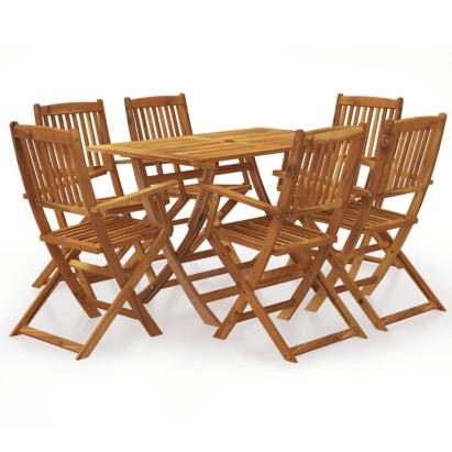 Set mobilier de grădină pliabil, 7 piese, lemn masiv acacia GartenMobel Dekor