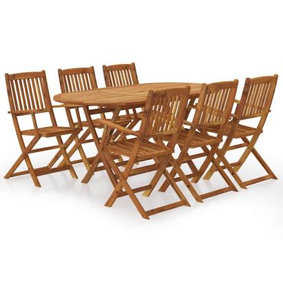 Set mobilier de grădină pliabil, 7 piese, lemn masiv acacia GartenMobel Dekor