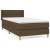 Pat box spring cu saltea, maro închis, 100x200 cm, textil GartenMobel Dekor