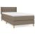 Pat box spring cu saltea, gri taupe, 100x200 cm, textil GartenMobel Dekor